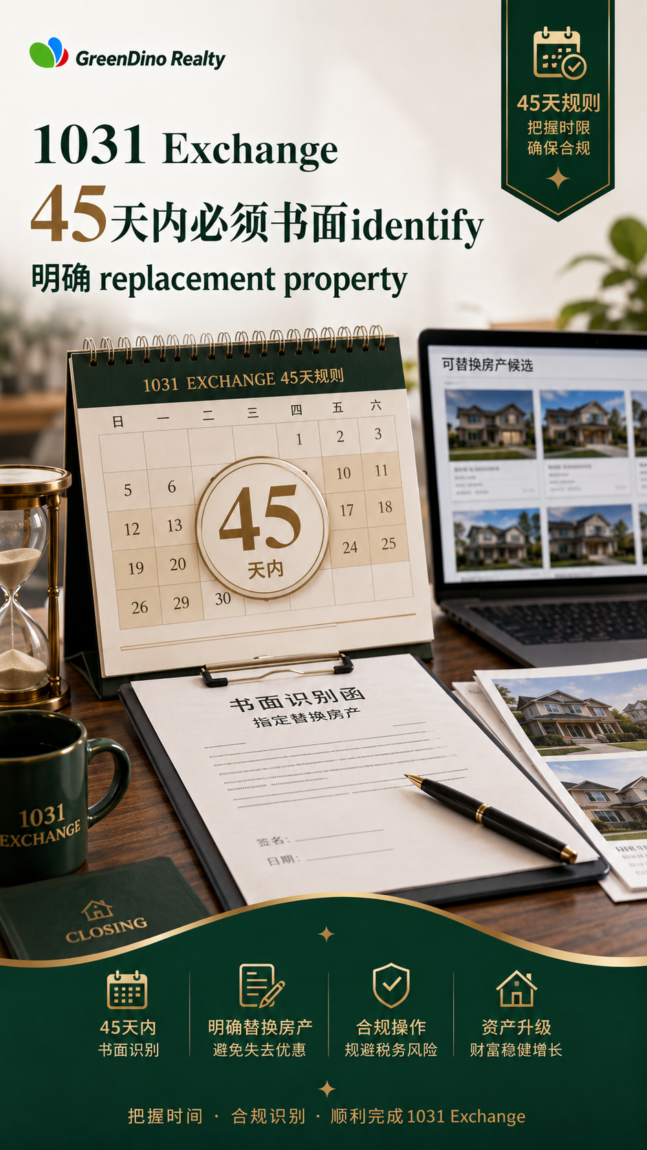 1031 Exchange 最容易踩坑的两个截止日期:45 天和 180 天